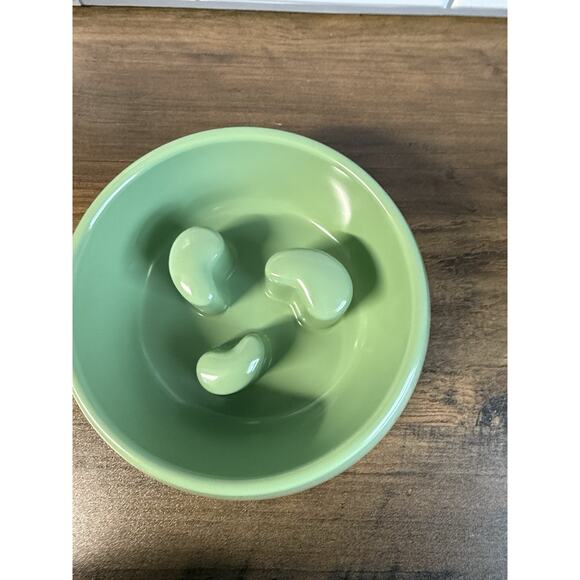 NEW Martha Stewart Pets Dog Bowl Cat Bowl Slow Feeder Slow Eating Green - Picture 2 of 8